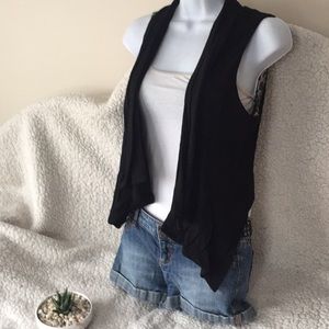 Open Black Vest